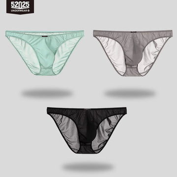 52025 PastelFlex Men's Low-Rise Nylon-Stretch Briefs