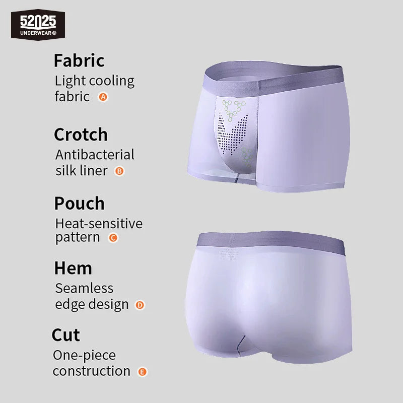 52025 SilkAccent Men's Nylon-Stretch Boxers 3-Pack