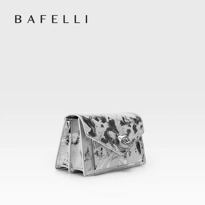BAFELLI Genuine Leather Flap Crossbody Bag