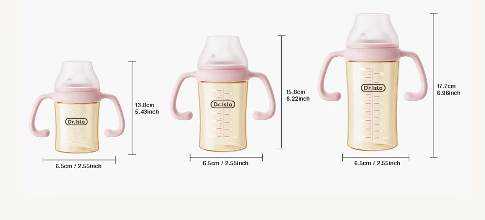MAMIJOY 160/240/330ML Baby PPSU Bottle with Inclined Neck, Display Function & Temperature Indicator