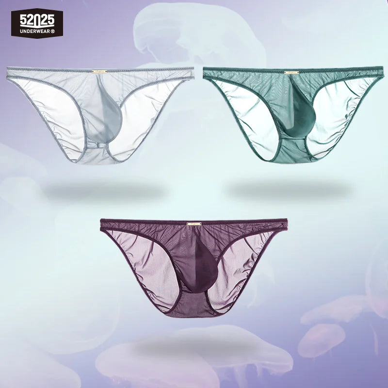 52025 PassionFlex Men's Low-Rise Nylon-Stretch Briefs & Thongs