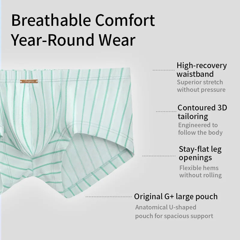 52025 GreenStride Men's Low-Rise Modal-Stretch Boxers