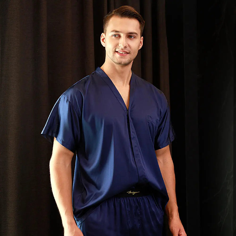52025 Silk Retreat Men's Mulberry Silk Loungewear