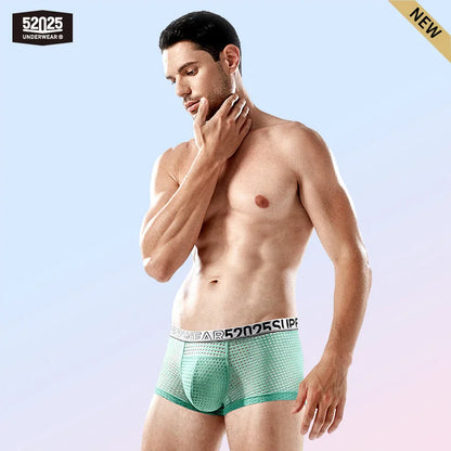 52025 CrystalWave Men's Nylon-Stretch Boxers with Modal Pouch