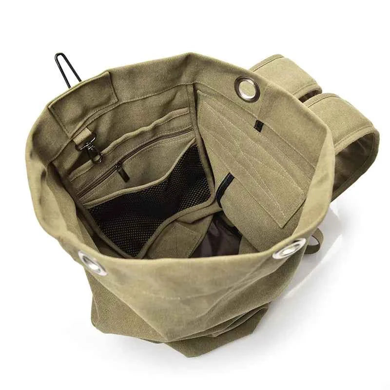 Waterproof Canvas Hiking Backpack - High Capacity Travel Pack in 2 Sizes | Outdoor Adventure Rucksack