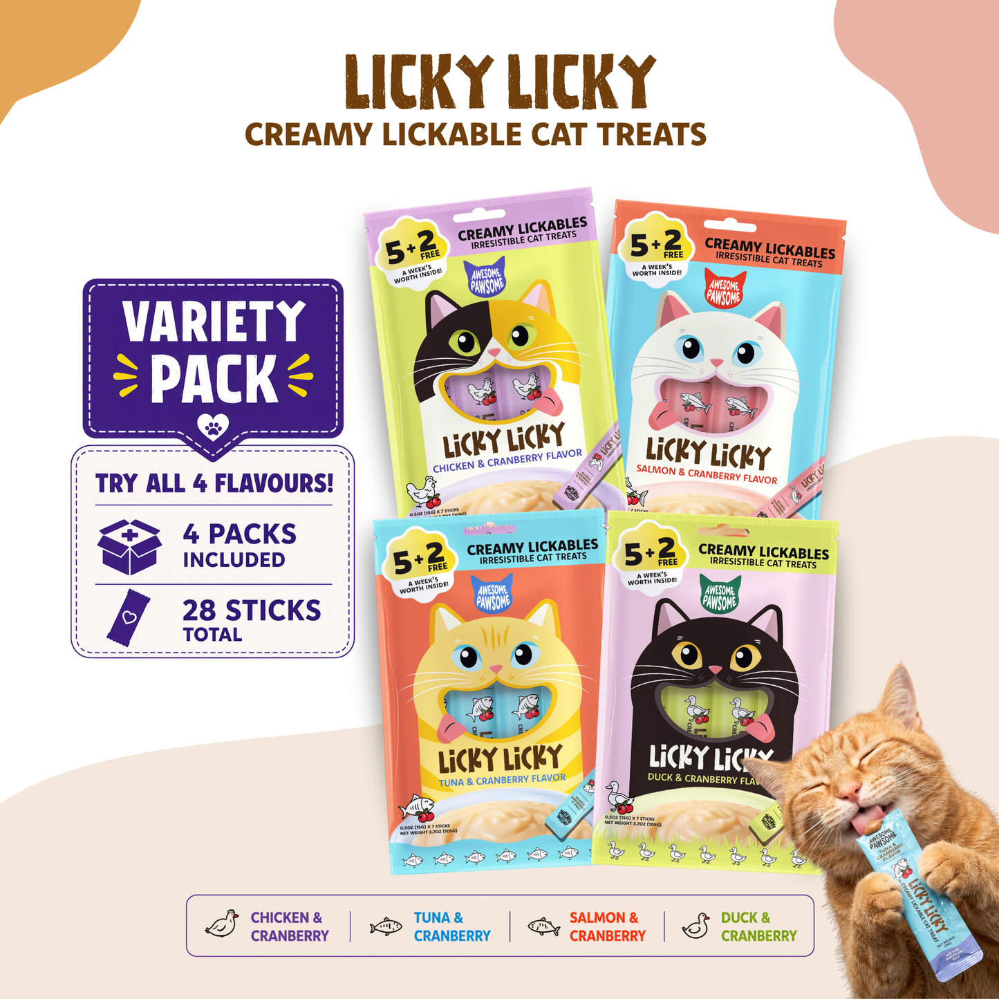 Awesome Pawsome Licky Licky Cat Treats