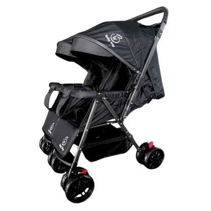 Black 2-Way Folding Compact Double / Twin Stroller + Rain Cover