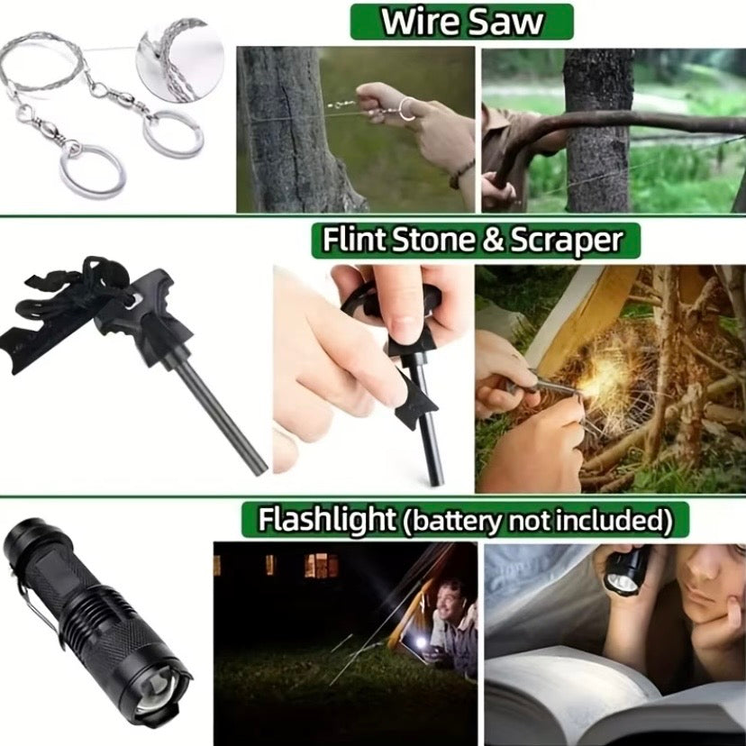 Survival Kit - (15 Piece) With Waterproof Case 9eight5