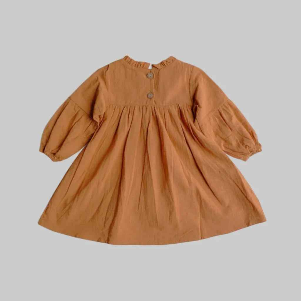 Balloon Sleeve Dress - Mustard