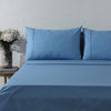 ORGANIC COTTON COLOURED SHEET SET 250TC - BLUE MIRAGE