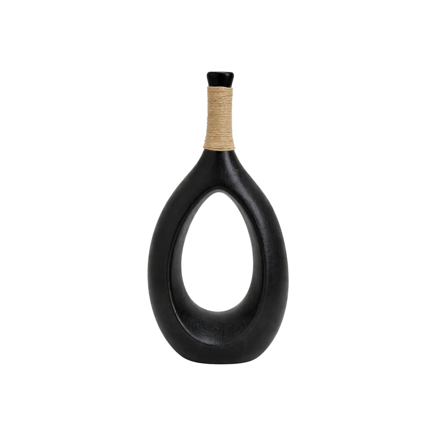 Frankly Cotton Black Teardrop Sculptural Vase Nest & Stem Homewares