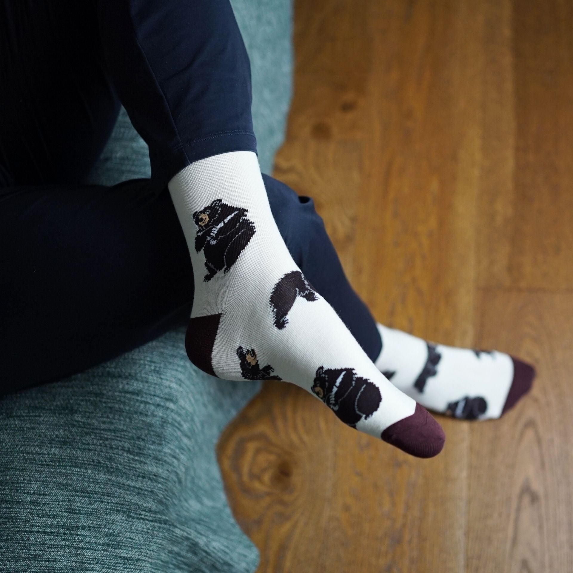 Save the Black Bear Bamboo Socks Barekind NZ