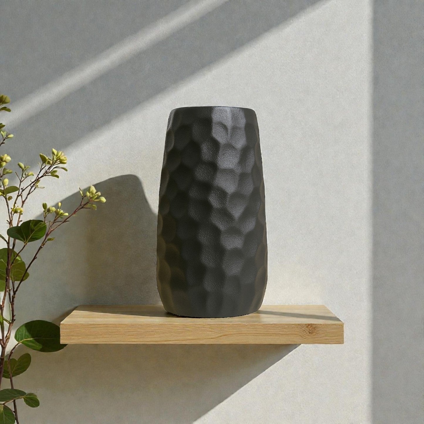 Frankly Cotton Ceramic Tall Hammered Vase Nest & Stem Homewares
