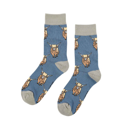 Save the Highland Cow Bamboo Socks Barekind NZ