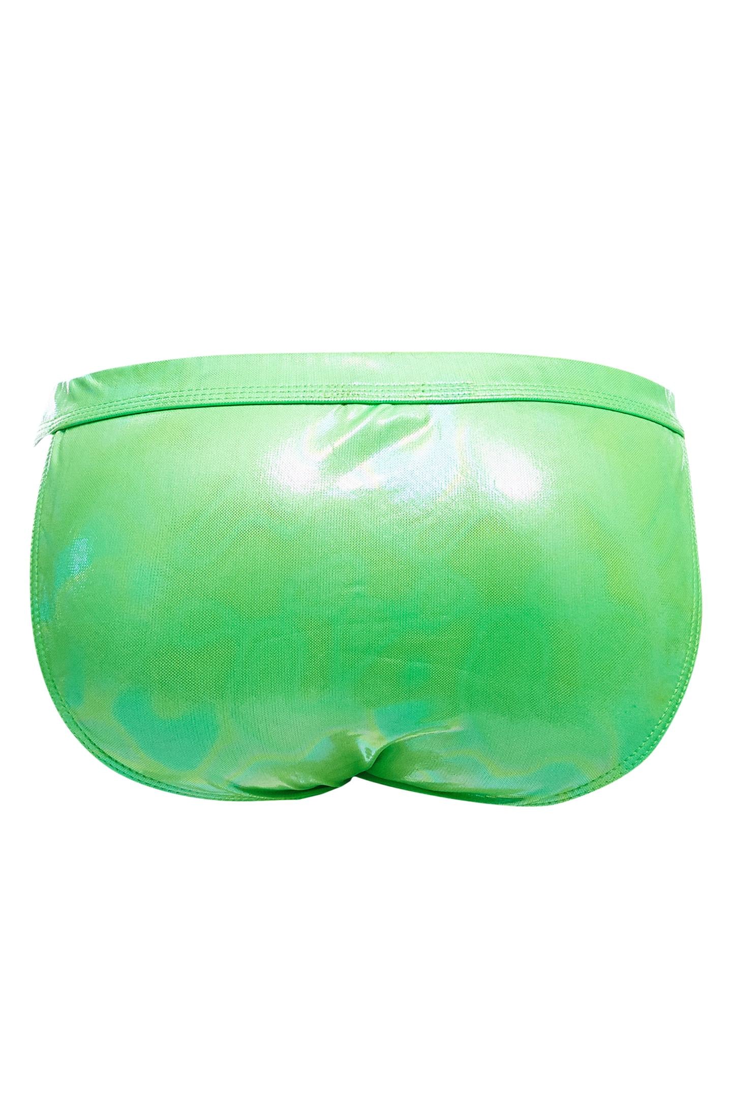 green wetlook Clip Tanga Brief EMER4LD by Cut4Men XL-3