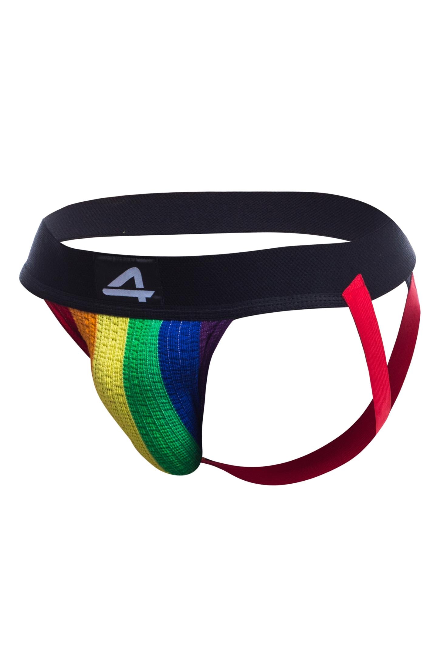 colorful stripe pride jockstrap - XL-0