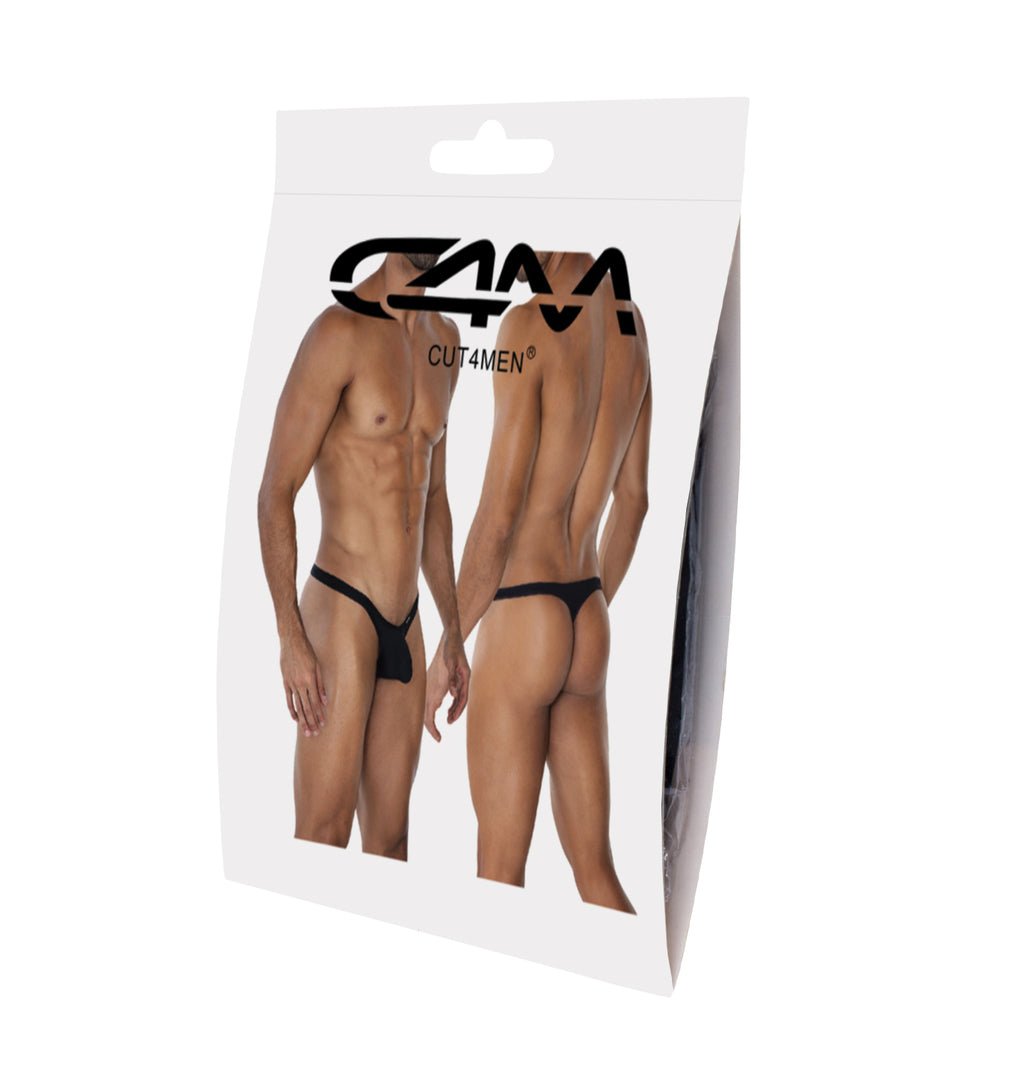 black Low Rise Bulge String C4MSPXBUL02 - XL-4