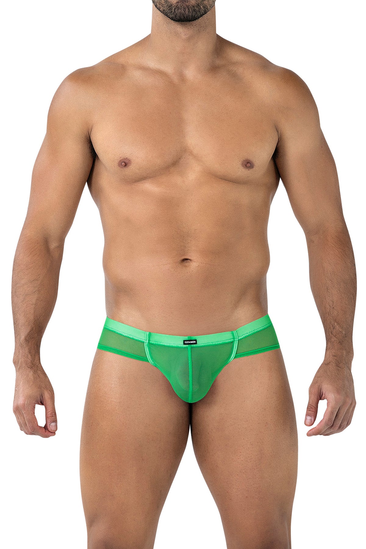 green Mesh Hybrid Cheeky Brief C4MSPX22 GLOW - XL-2