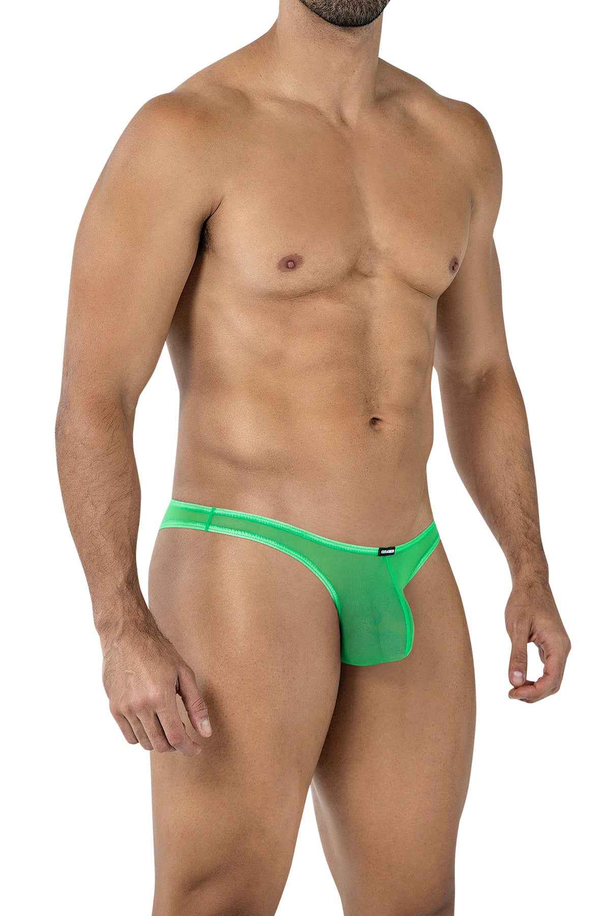 Thong made of soft, transparent mesh material. Rubberized logo on the front. Color : greenMaterial : 80% polyamid / 20% elastan Powered by Froala Editor