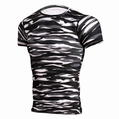 Men's Quick-Dry Camouflage Short Sleeve T-Shirt - Athletic Sports Tee | Outdoor Wear