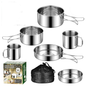 Outdoor Cookware Set - 304 Stainless Steel Camping Utensils Kit ECOTREK