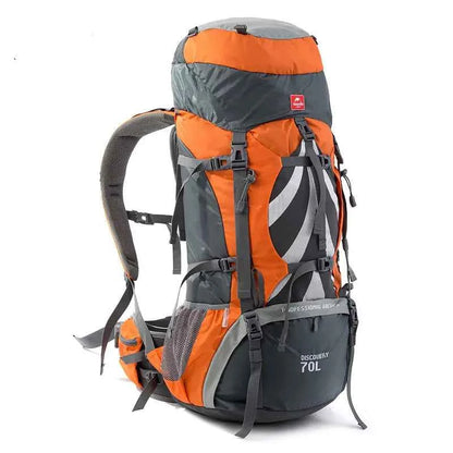 70L Waterproof Hiking Backpack - Large Capacity Outdoor Rucksack with Rain Cover | Mountaineering Pack