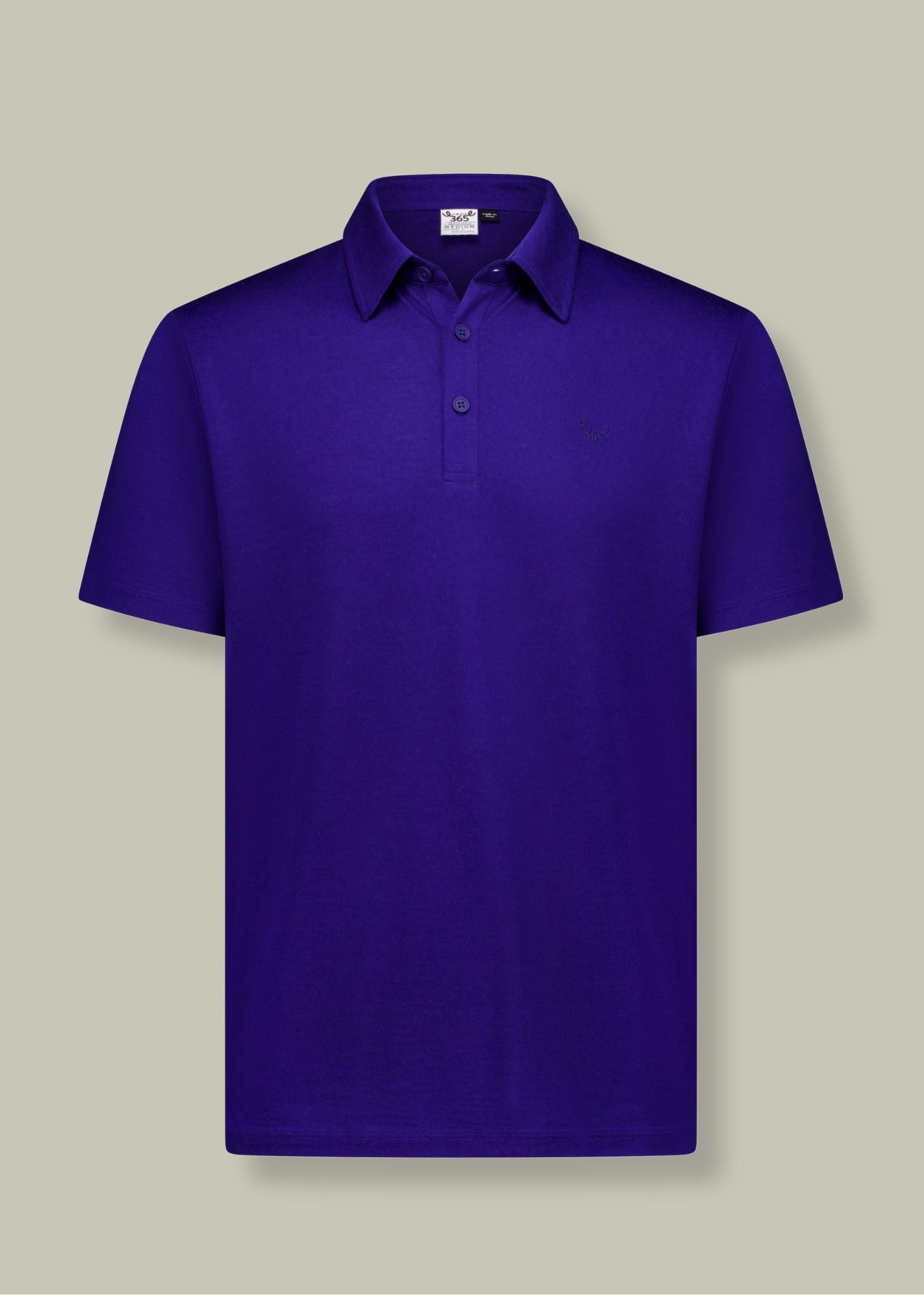 Men's Polo - 100% Merino Wool, Cobalt Merino 365 NZ
