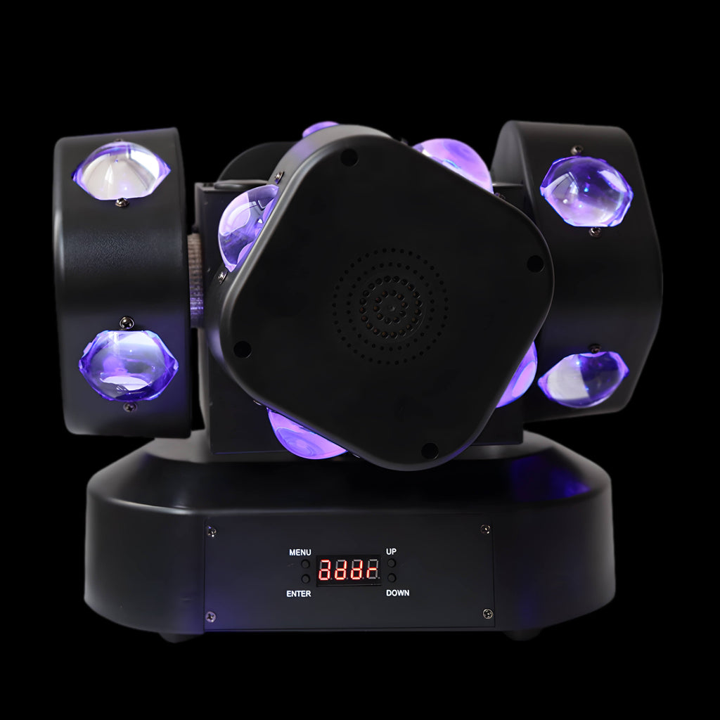 10W*16pcs RGBW 4 Heads Rotating 4In1 Led Laser Strobe Effect Disco Party Lights-2