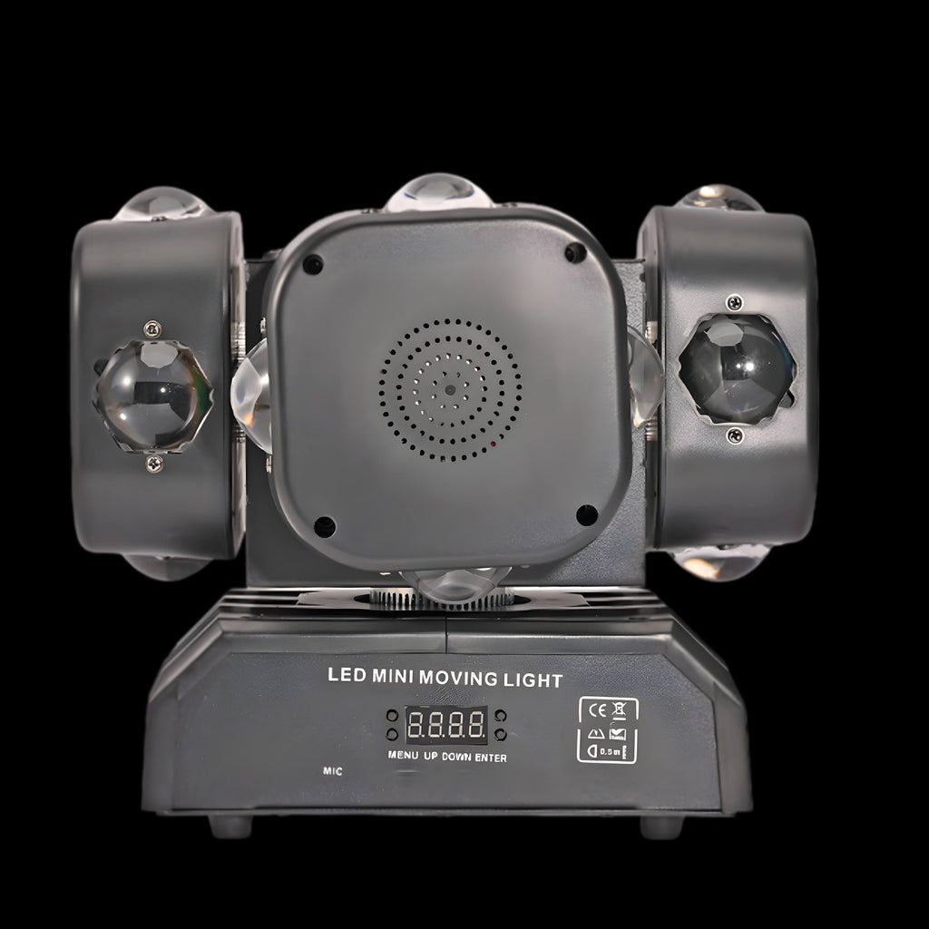 10W*16pcs RGBW 4 Heads Rotating 4In1 Led Laser Strobe Effect Disco Party Lights-3