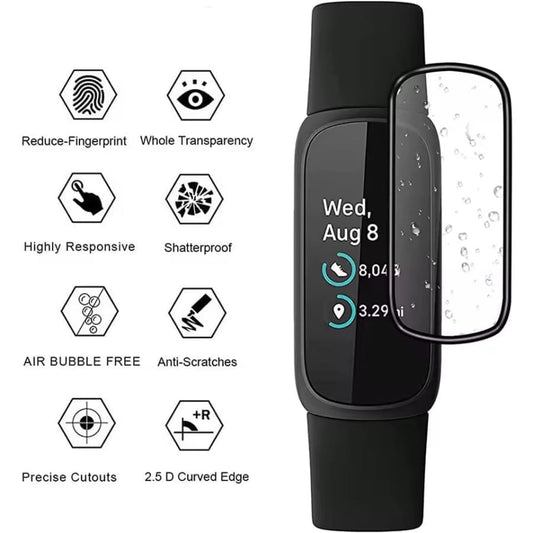 Screen Protectors for Fitbit Inspire 3 (Black) (Pack of 2) That Watch Shop