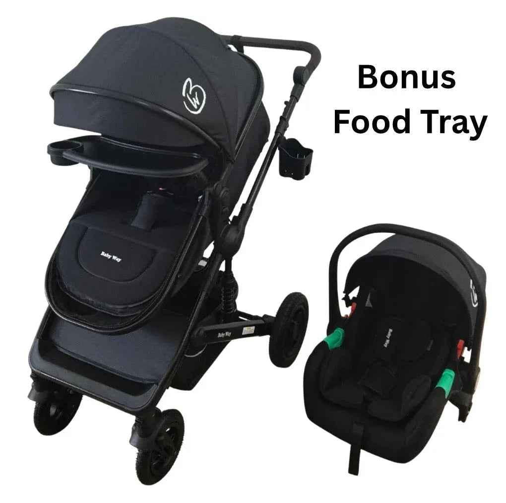 Preorder - Evolve 3 in 1 Stroller + Bassinet + i-Size Capsule Travel System with Sunshade Sets and Mattress + Food Tray
