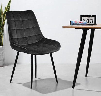 Gavin Dining Chair Velvet Black sue-e furniture