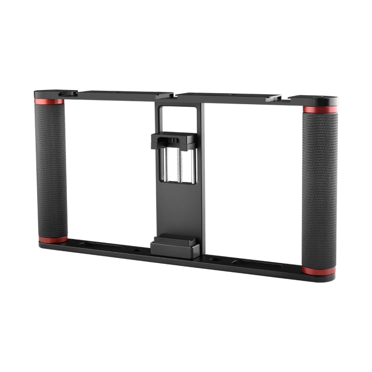 YELANGU PC05 YLG0909B Vlogging Live Broadcast Smartphone Metal Cage Video Rig Filmmaking Recording Handle Stabilizer Bracket for iPhone, Galaxy, Huawei, Xiaomi, HTC, LG, Google, and Other Smartphones