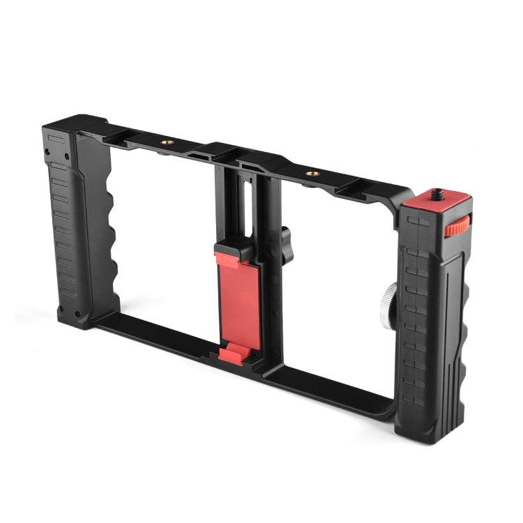 YELANGU PC02A Vlogging Live Broadcast Plastic Cage Video Rig Filmmaking Stabilizer Bracket for iPhone, Galaxy, Huawei, Xiaomi, HTC, LG, Google, and Other Smartphones