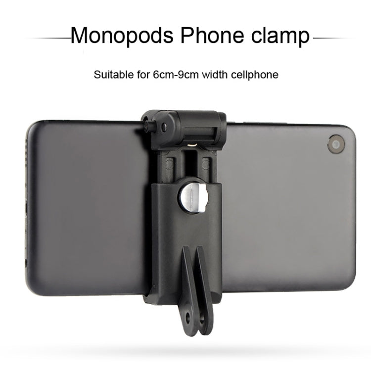 Selfie Sticks Monopods Mount Phone Clamp for iPhone, Samsung, HTC, Sony, LG and other Smartphones, Clip Range: 6-9cm