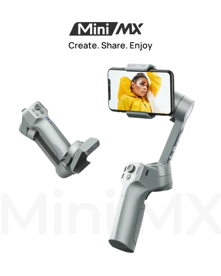 MOZA Mini MX 3 Axis Foldable Handheld Gimbal Stabilizer for Action Camera and Smart Phone