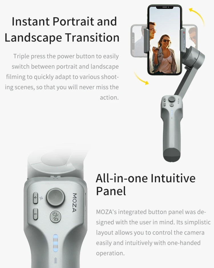 MOZA Mini MX 3 Axis Foldable Handheld Gimbal Stabilizer for Action Camera and Smart Phone