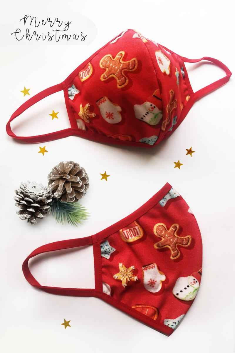 2 layer mask - decorative material with Christmas motifs. The mask is very comfortable, elegant and durable. It fits perfectly to the face. Using our masks you care about the environment - because each is reusable. Easy to maintain - washing in 60° C.T...