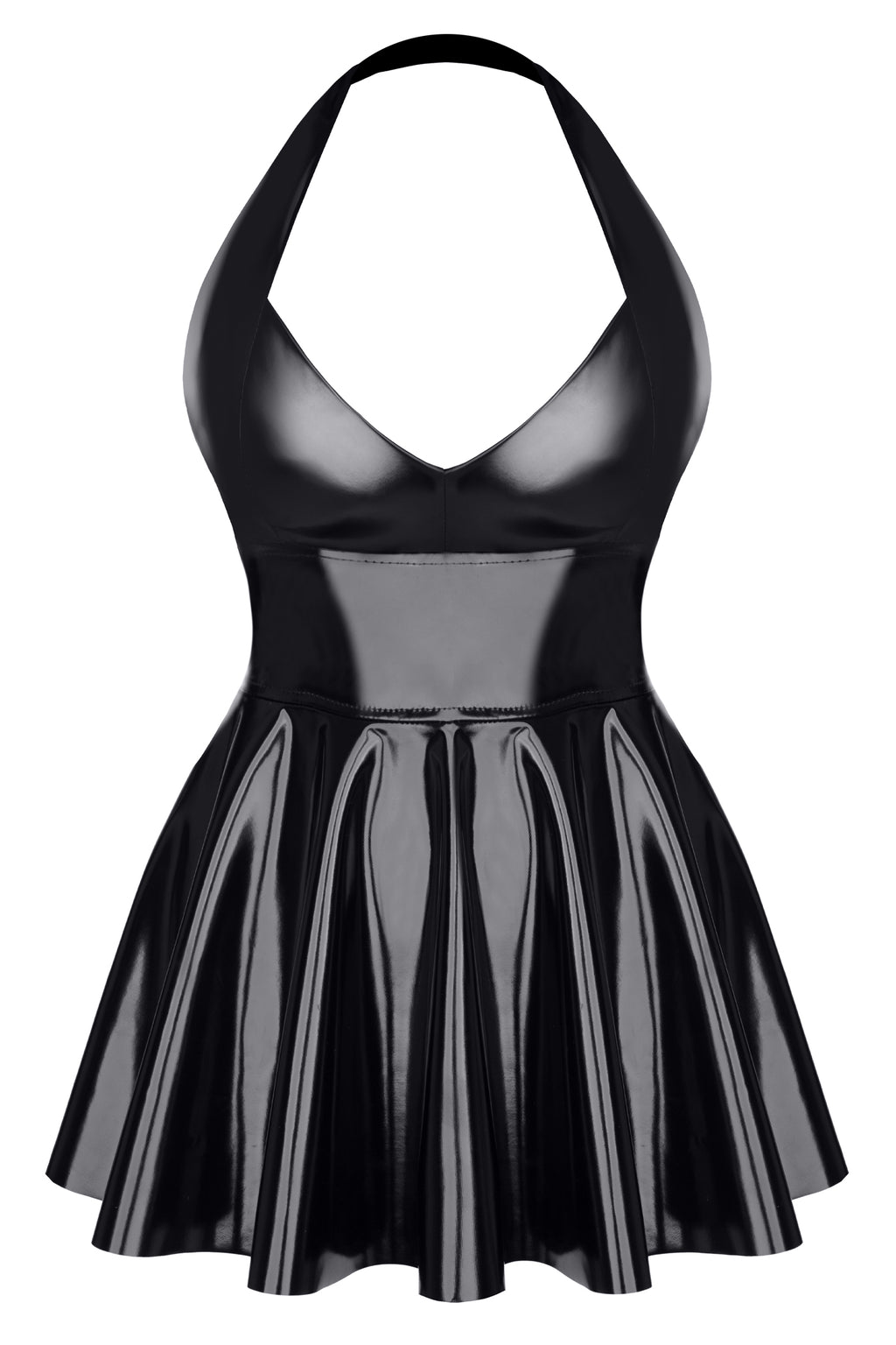 black vinyl mini dress TDSvenja001 - 5XL-0