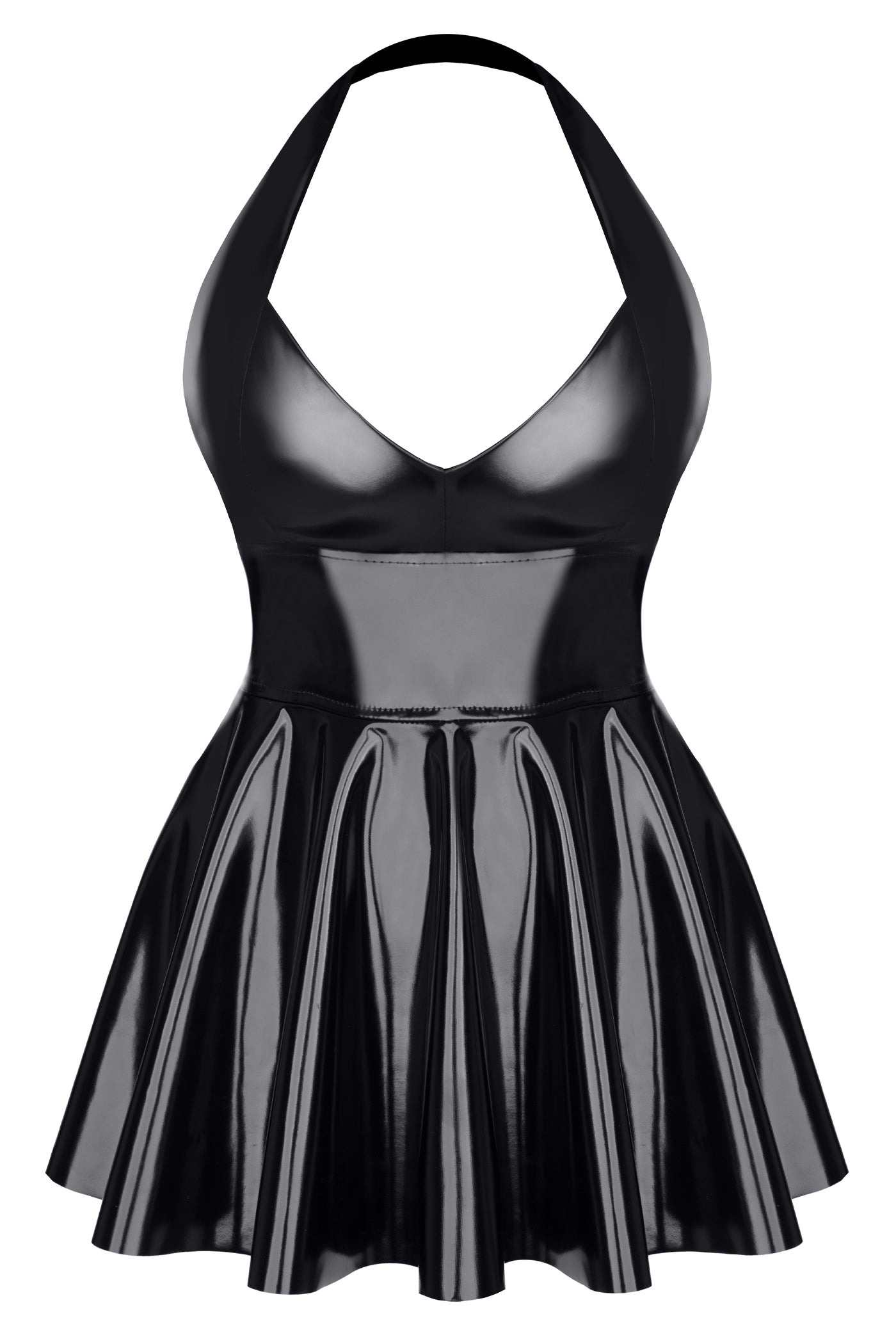 black vinyl mini dress TDSvenja001 - 5XL-0