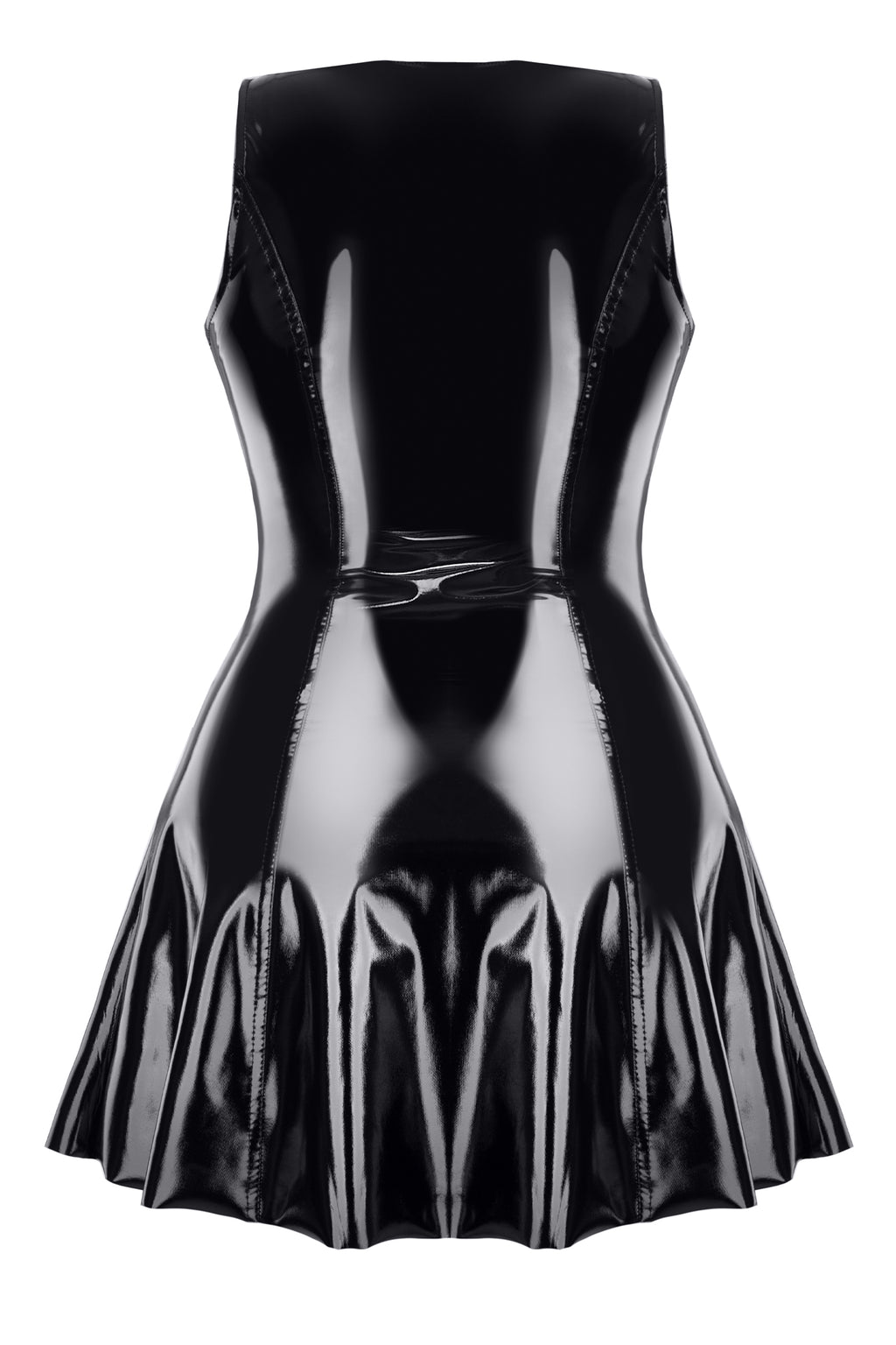 black vinyl mini dress TDPerlita001 - 2XL-1