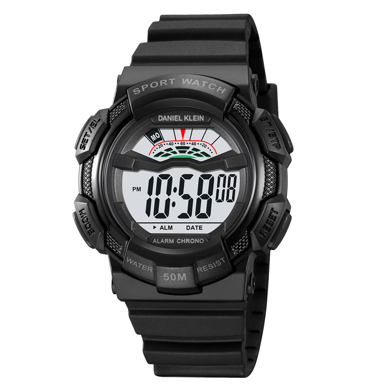 Daniel Klein Digital Sports Black Silicone Watch DK.2153-3 Kiwi Watches