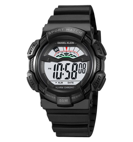 Daniel Klein Digital Sports Black Silicone Watch DK.2153-3 Kiwi Watches