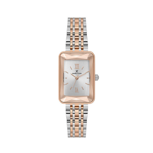Daniel Klein Classic Rectangular Two Tone Watch - DK.1.13875-6 Kiwi Watches