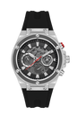 Daniel Klein Exclusive Grey Dial Black Silicone Strap Silver Watch - DK.1.13889-1 Kiwi Watches