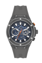 Daniel Klein Exclusive Blue Skeleton Dial Grey Silicone Strap Watch - DK.1.13889-3 Kiwi Watches