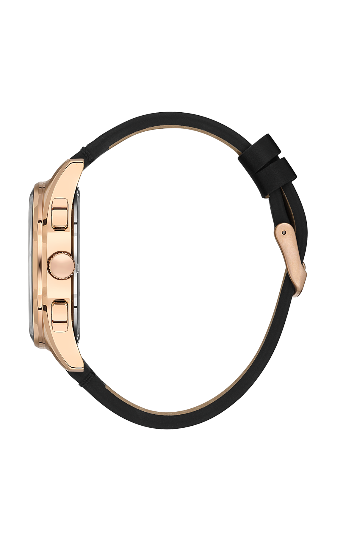 Daniel Klein Exclusive Black Dial and Genuine Leather Strap Rose Gold Watch - DK.1.13902-3 Kiwi Watches