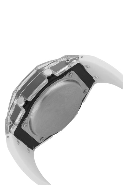 Daniel Klein Digital Grey Dial White Silicon Strap Watch - DK.2100-4 Kiwi Watches
