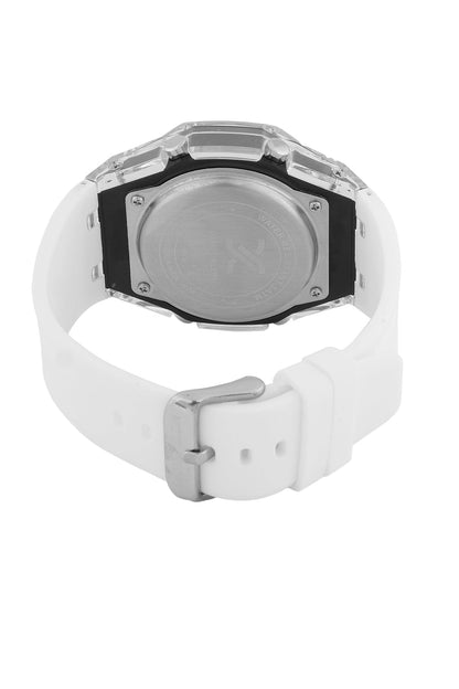 Daniel Klein Digital Grey Dial White Silicon Strap Watch - DK.2100-4 Kiwi Watches