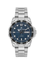 Daniel Klein Premium Day Date Window Blue Dial Silver Watch - DK.1.13884-5 Kiwi Watches